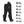 Black battery powered heated socks with feature icons listing heating panels, battery type, temperature, and duration
