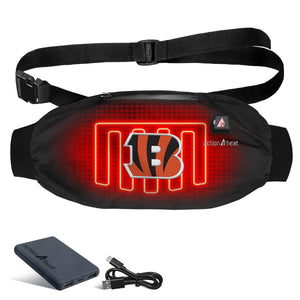 ActionHeat Cincinnati Bengals heated waist pack with battery pack and charging cable