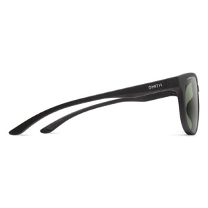Side profile of black Smith Optics sunglasses