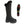 Navatex black tall winter boot with faux fur trim and side zipper showing tread with red ice cleats