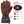 Heated glove showing heating zones and three temperature control settings with battery life and heat range details