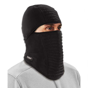 Person wearing a black N-Ferno balaclava face mask