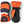 Hestra orange and black winter mittens with adjustable wrist strap