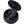 Black wireless earbuds in an open circular charging case with Bigfoot logo