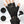 Black fingerless sports gloves with breathable holes, non-slip silicone padding, and adjustable wrist buckle
