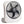 O2 Cool white and black portable desk fan