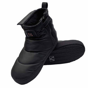 Volt Heat black insulated ankle boot with side zipper and textured rubber sole