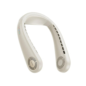 Torras beige wearable neck fan with control buttons