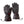 Black leather heated motorcycle gloves with power cables and G4 branding