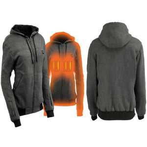 NexGen grey zip up hoodie with highlighted heating elements