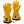 ActionHeat yellow leather heated gloves with battery indicator and adjustable cuffs