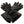 Black Glovii heated leather gloves with adjustable wrist strap and power button