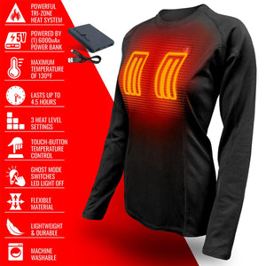 Open Box ActionHeat 5V Heated Base Layer Shirt - Women's