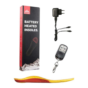 Heat Experience battery heated insoles with charging cable and remote control
