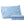 Blue pillowcase and folded sheets with white floral damask pattern
