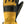 Hestra leather work glove in black and tan with reinforced stitching