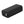Black portable power bank with USB port and four blue battery indicator lights