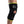 DonJoy black knee brace with neon green trim and adjustable straps worn on a leg