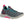Muck grey and purple athletic sneaker with teal accents and pink heel pull tab