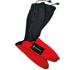 Gerbing red and black heated socks with power cables