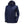 Helly Hansen navy blue hooded rain jacket with front zipper and logo