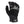 Black tactical glove with reinforced palm and wrist strap