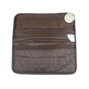 Brown HealthyLine rectangular mat with a circular white connector