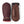 Hestra brown leather mittens with red trim and drawstring closure