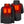 Gerbing heated hoodie showing front and back heating elements in orange glow