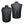 Front and back view of a black Gerbing heated vest