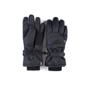 Pair of black Heat Holders winter gloves with adjustable wrist straps