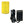 Yellow portable battery pack with black charging cable and power adapter