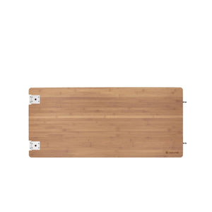 Snow Peak bamboo table top with metal mounting brackets