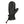 Seirus black leather mitten with adjustable wrist strap
