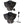Two black heated neck wraps with power buttons and charging cables