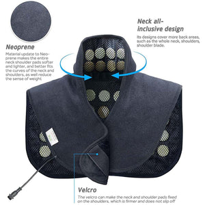 UTK neoprene neck and shoulder heating pad with velcro closure and internal stone grid