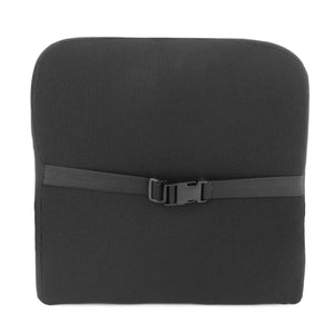 Wagan black lumbar support cushion with adjustable strap