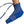 Blue ankle cold therapy wrap with connected tubing
