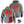 ActionHeat grey zip up hoodie showing heating element dimensions and battery pack