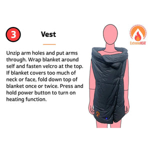 ExtremeHEAT Heated Blanket/Poncho without Battery