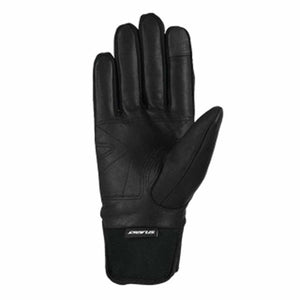 Seirus black leather glove with reinforced palm and wrist cuff