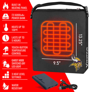 ActionHeat Minnesota Vikings 5V Battery Heated Seat Cushion