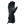 Black insulated winter glove with leather palm and extended cuff