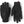 Hestra black mesh and synthetic fabric gloves with white stitching details