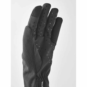 Hestra black glove with grip dots on the palm and fingers