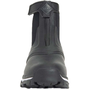 Front view of black Muck ankle boot with Muck Boot Company logo