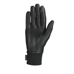 Seirus black glove with herringbone pattern and size tag