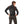 Man wearing black long sleeve athletic top with red seams and black trousers from behind