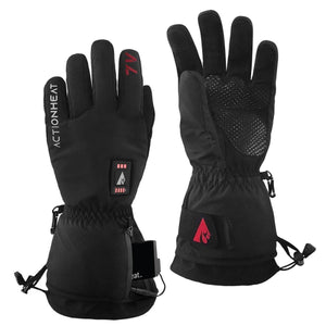 ActionHeat black heated gloves with battery pack and adjustable wrist straps