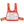 Orange chest protector with white mesh panel and adjustable velcro straps